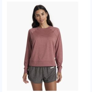 Vuori long sleeve Halo crew in marsala heather